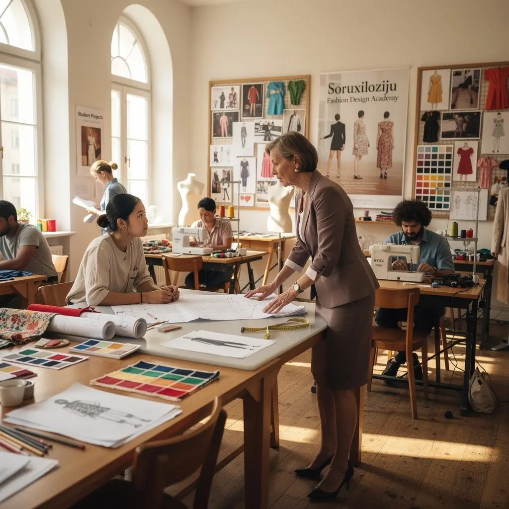 Eine Nähmaschine, die an einem maßgeschneiderten Kleid arbeitet.