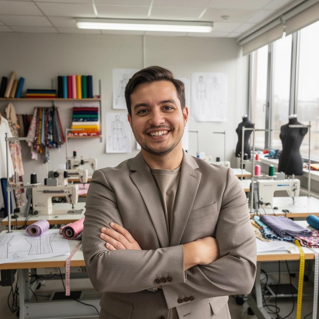 Ein Kursraum voller kreativer Designs und Skizzen.